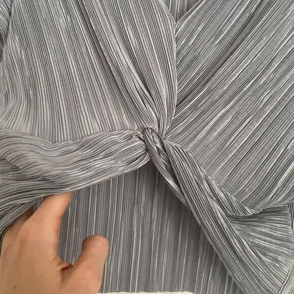 Topshop cropped silver shirt - Picture 5 of 5